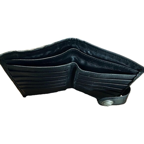 Vntg? Brighton Women's Basketweave Black Leather Credit Card/Money/Coin Wallet - Picture 5 of 5